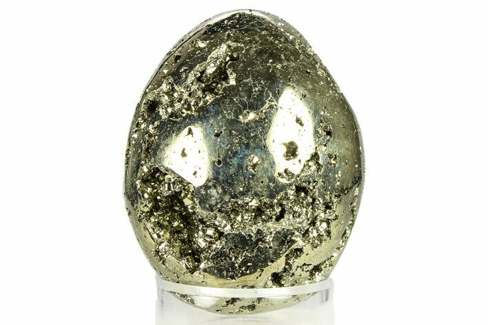 Polished Pyrite Egg - Peru #302393